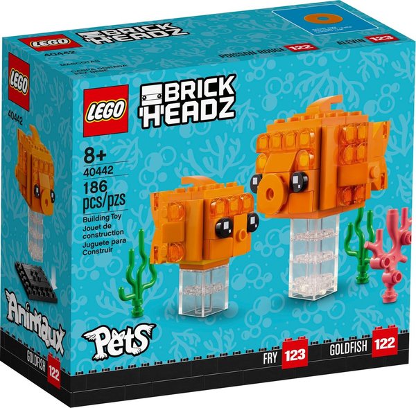 LEGO® 40442 BrickHeadz Pets Nr. 122 + 123 Goldfisch - NEU & OVP -