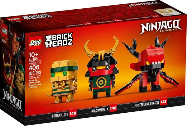 LEGO® 40490 BrickHeadz Nr. 146 - 148 NINJAGO® 10th Anniversary - NEU & OVP -