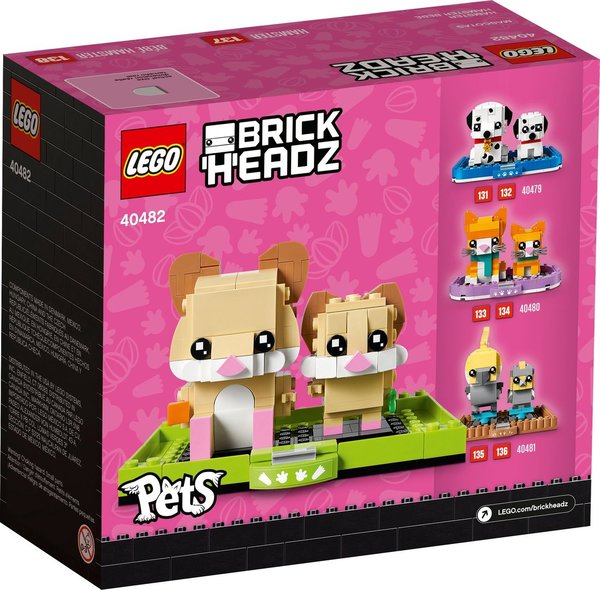 LEGO® 40482 BrickHeadz Pets Nr. 137 + 138 Hamster - NEU & OVP -