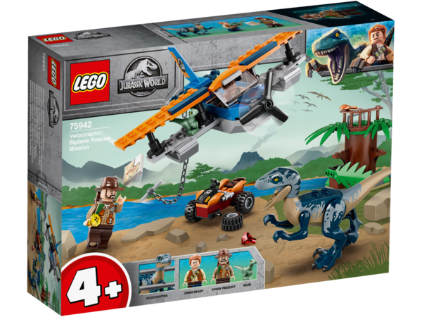 LEGO® Jurassic World™ 75942 Velociraptor: Rettungsmission mit dem Doppeldecker - NEU & OVP -