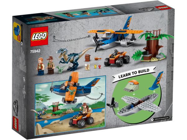 LEGO® Jurassic World™ 75942 Velociraptor: Rettungsmission mit dem Doppeldecker - NEU & OVP -