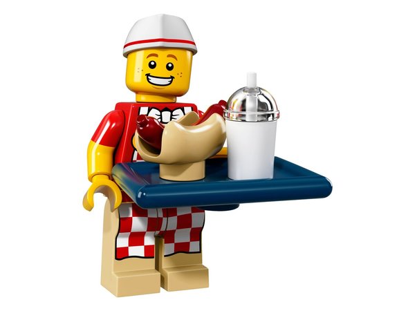 LEGO® 71018 Minifiguren Serie 17 Nr. 6 Hotdog-Verkäufer - NEU in OVP -
