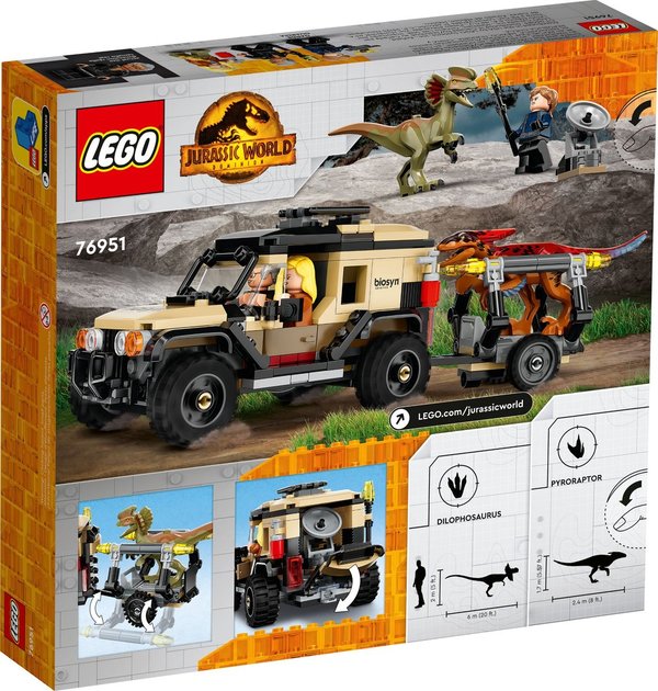 LEGO® Jurassic World™ 76951 Pyroraptor & Dilophosaurus Transport - NEU & OVP -