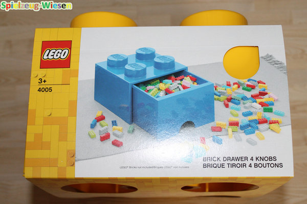 LEGO® 40051732 Aufbewahrungsbox mit Schublade und 4 Noppen -gelb- NEU & OVP